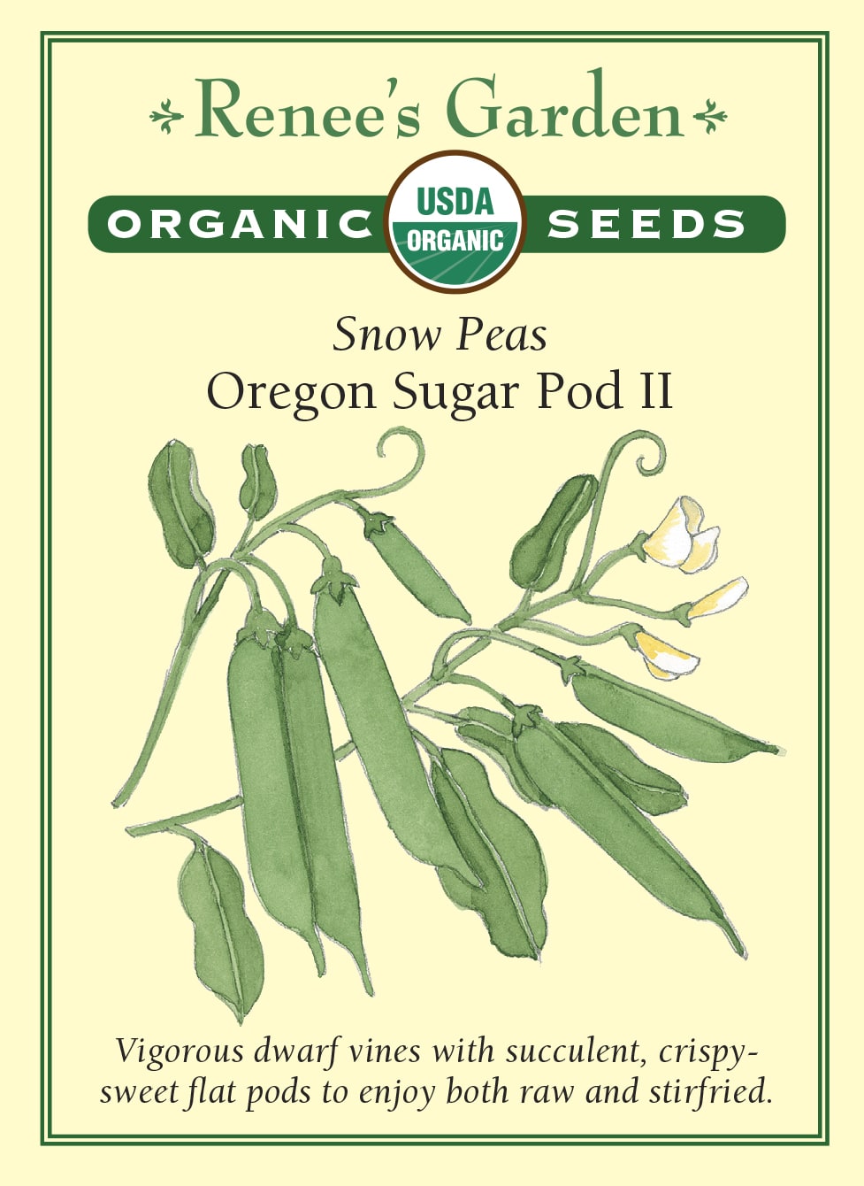 Snow Peas - Oregon Sugar Pod II Organic