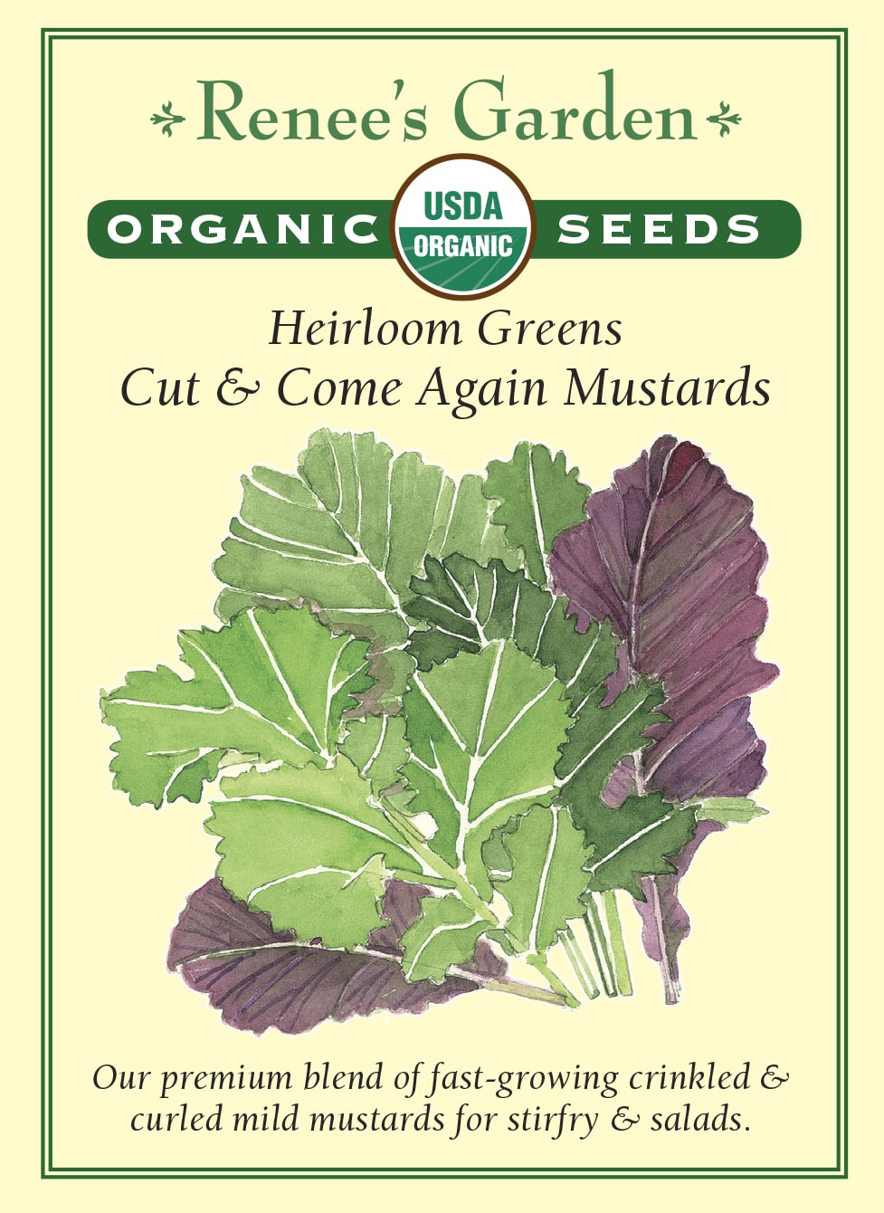 Heirloom Greens - Cut & Come Again Mustards Organic