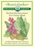 Heirloom Mesclun Lettuces - Five Variety Blend Organic