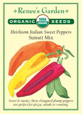 Heirloom Italian Sweet Peppers - Sunset Mix Organic