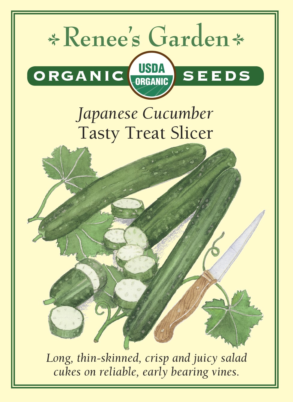 Japanese Cucumber - Tasty Treat Slicer Organic