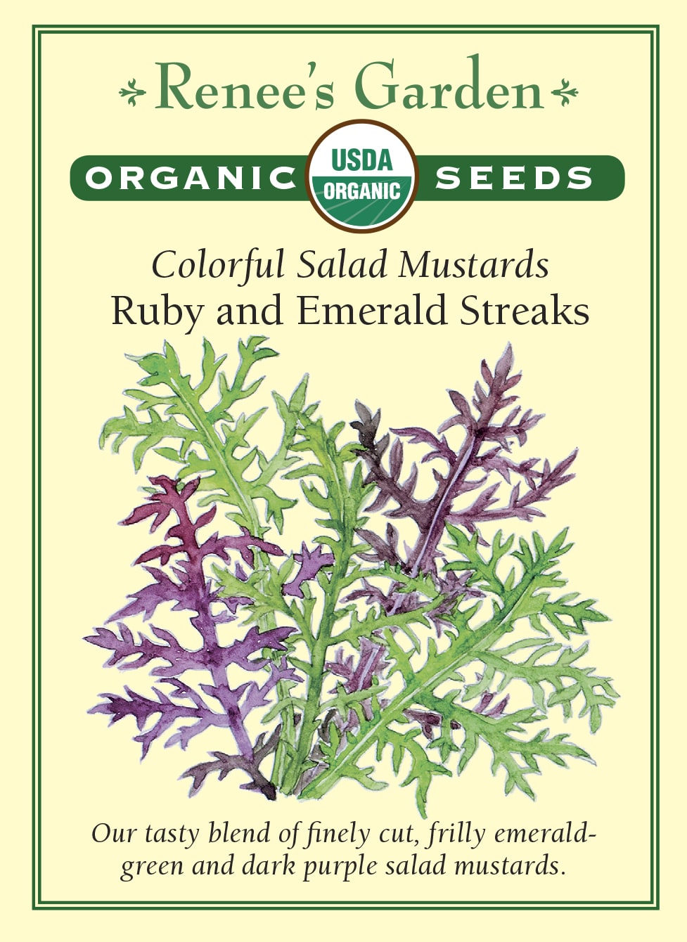 Colorful Salad Mustards - Ruby & Emerald Streaks Organic