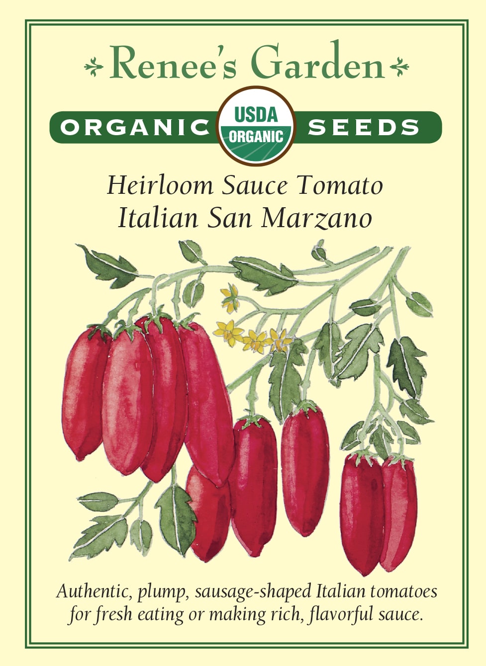 Heirloom Sauce Tomato - Italian San Marzano Organic