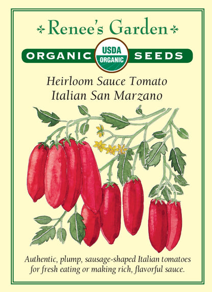 Heirloom Sauce Tomato - Italian San Marzano Organic