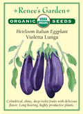 Heirloom Italian Eggplant - Violetta Lunga Organic