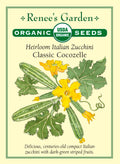 Heirloom Italian Zucchini - Classic Cocozelle Organic