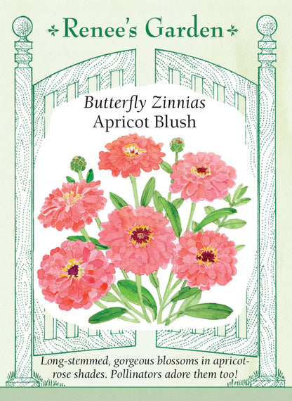 Butterfly Zinnias - Apricot Blush