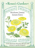 Heirloom Zinnias - Green Envy