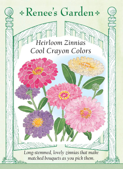 Cutting Zinnias - Cool Crayon Colors