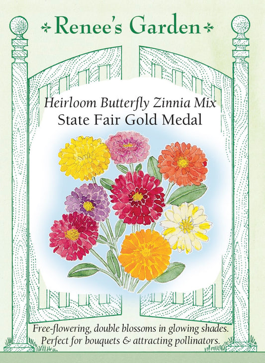 Heirloom Butterfly Zinnia Mix - State Fair Gold Medal