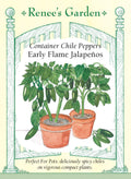 Container Chile Peppers - Early Flame Jalapeños