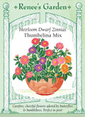 Heirloom Dwarf Zinnias - Thumbelina Mix
