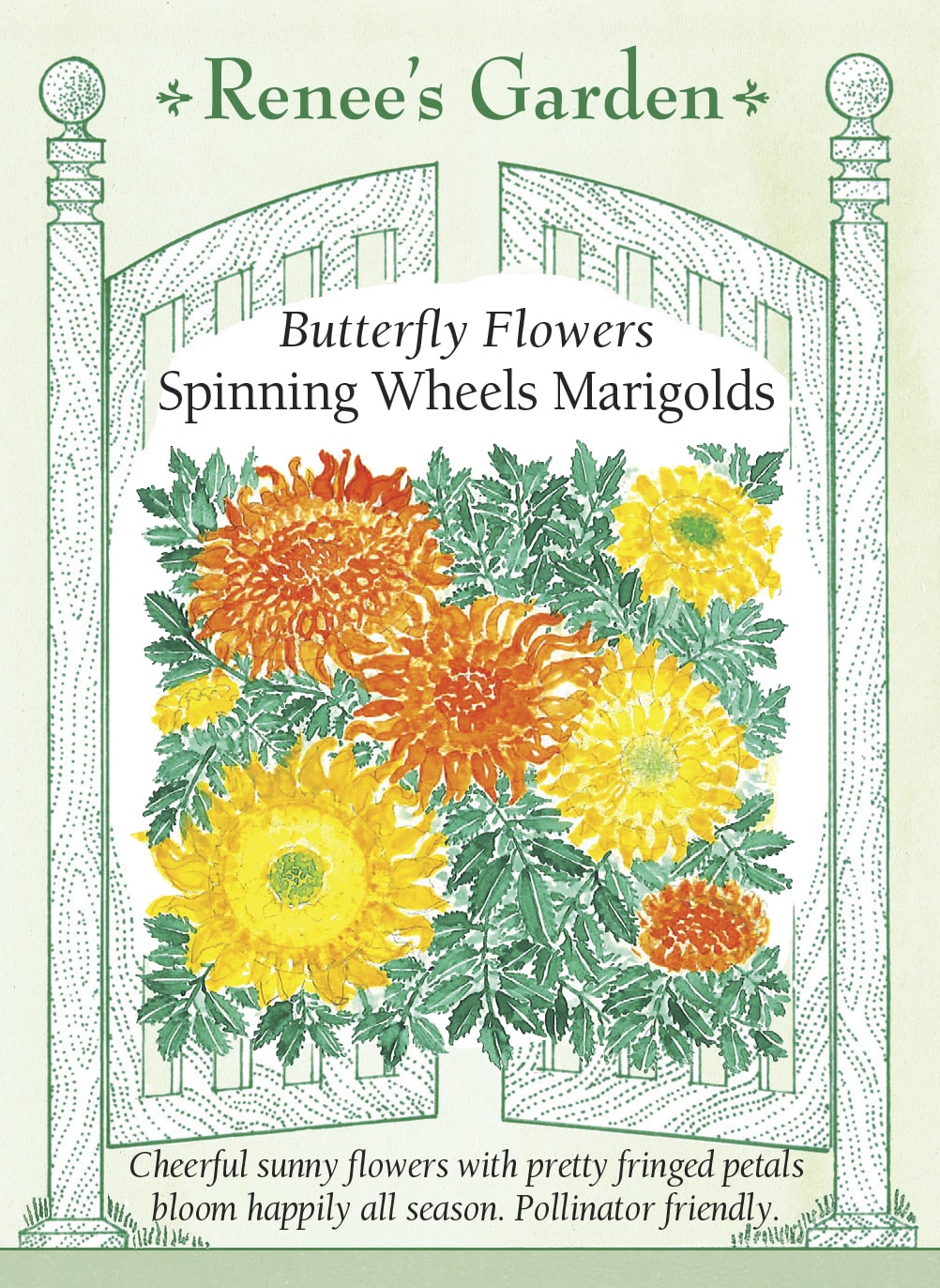 Butterfly Flowers - Spinning Wheels Marigolds