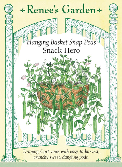 Hanging Basket Snap Peas - Snack Hero
