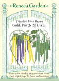 Tricolor Bush Beans - Gold, Purple & Green