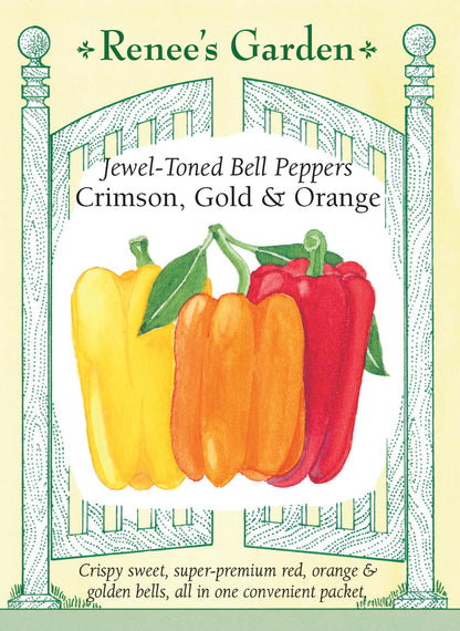 Jewel-Toned Bell Peppers - Crimson, Gold & Orange