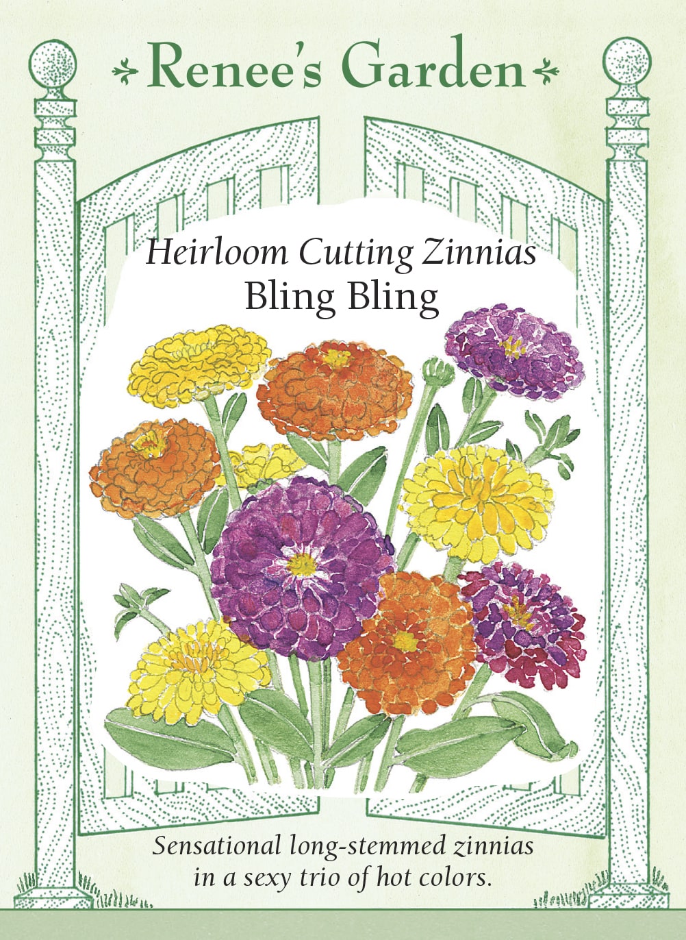 Heirloom Cutting Zinnias - Bling Bling