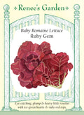 Baby Romaine Lettuce - Ruby Gem