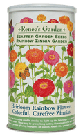 Scatter Gardens - Heirloom Rainbow Flowers Colorful, Carefree Zinnias