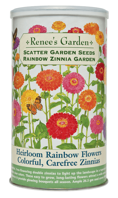 Scatter Gardens - Heirloom Rainbow Flowers Colorful, Carefree Zinnias
