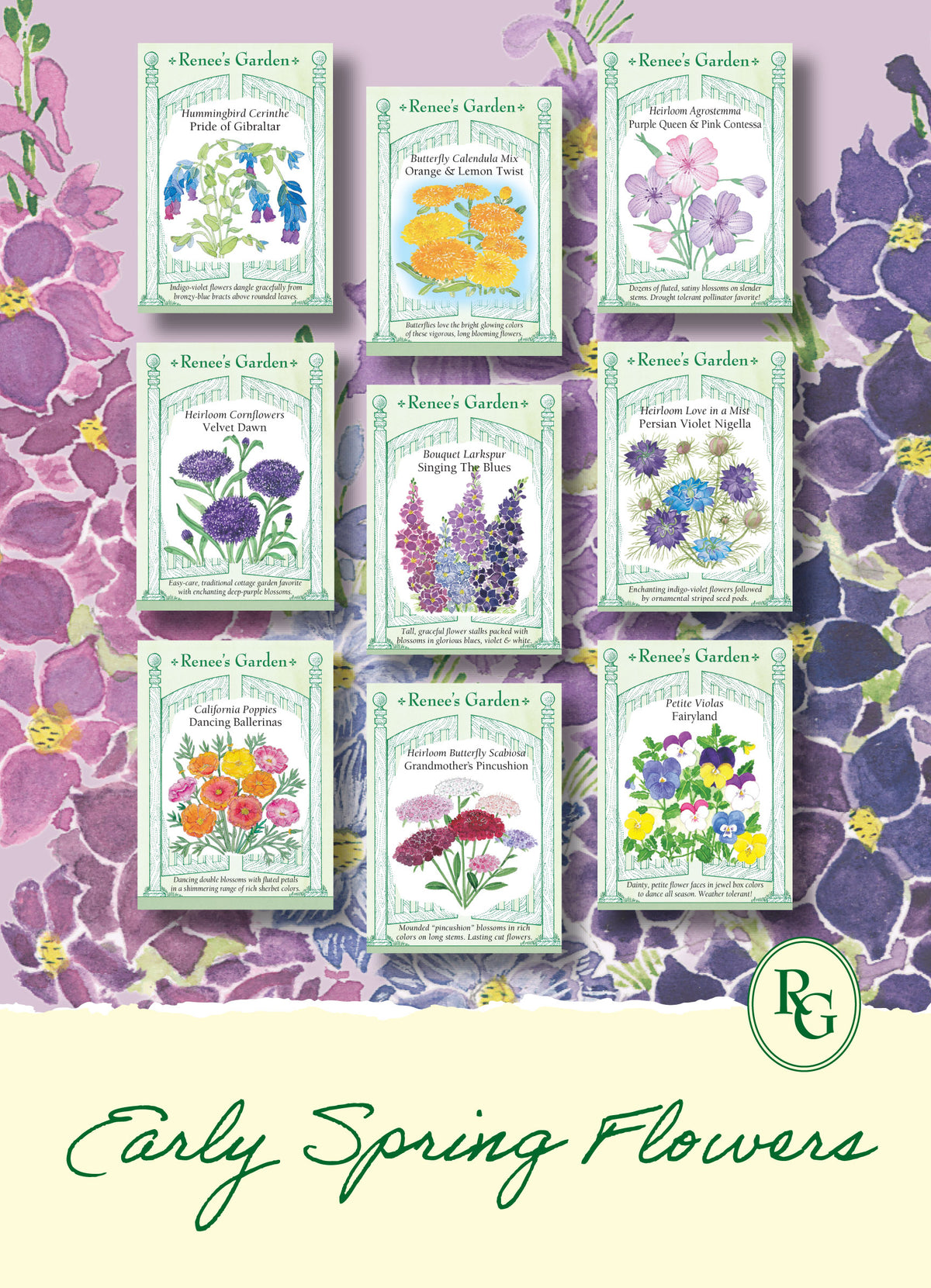 Hand-Picked Seed Bundle - Early Spring Flowers